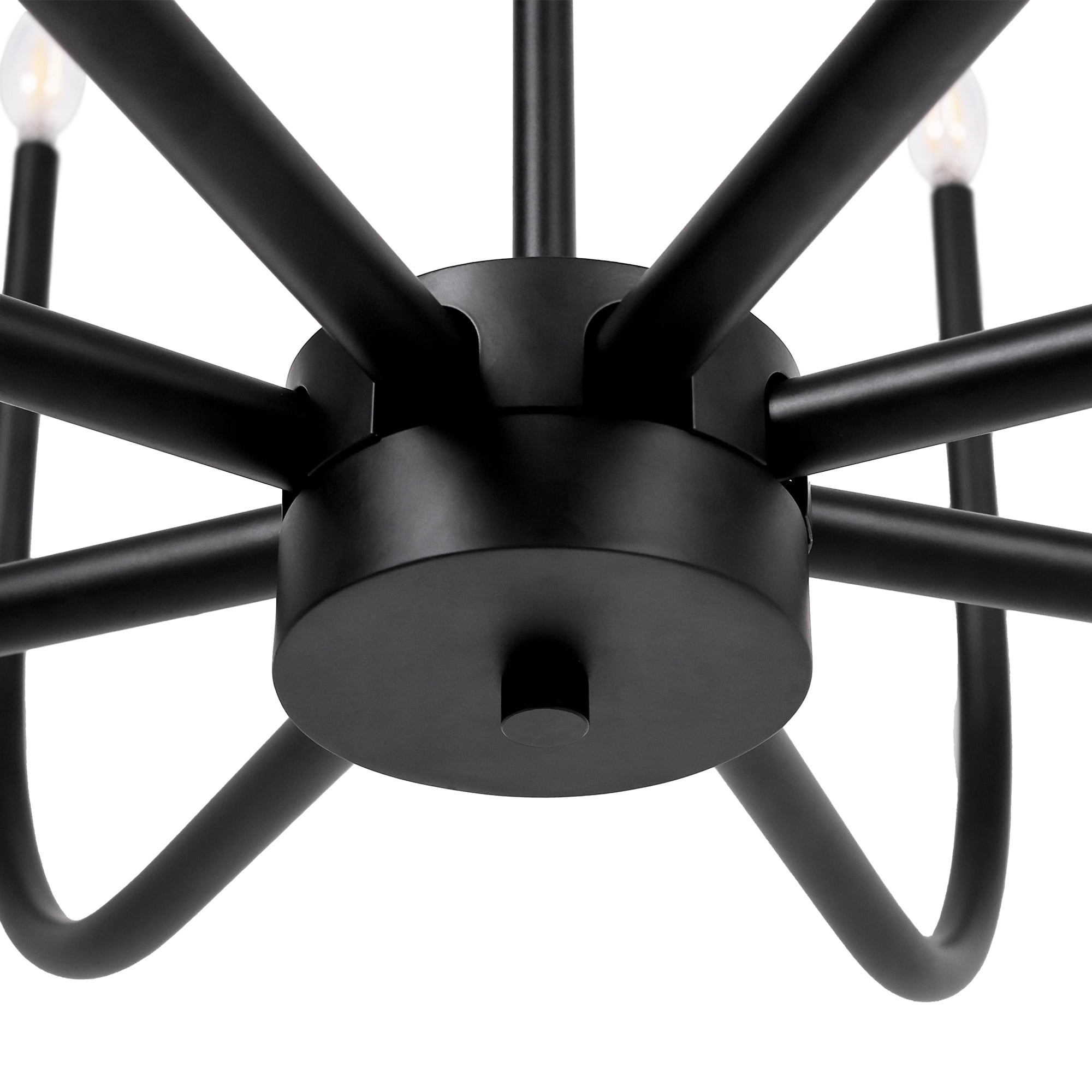 LNC Bohonicist 8 -Light Matte Black Metal Metal Chandelier