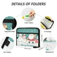 thumbnail image 3 of Accordion File Organizer with Zip Closure 13 Pockets Expanding File Folder Letter A4 Paper Document Organizer for Home Office Cute Santa Claus and Snowman, 3 of 7