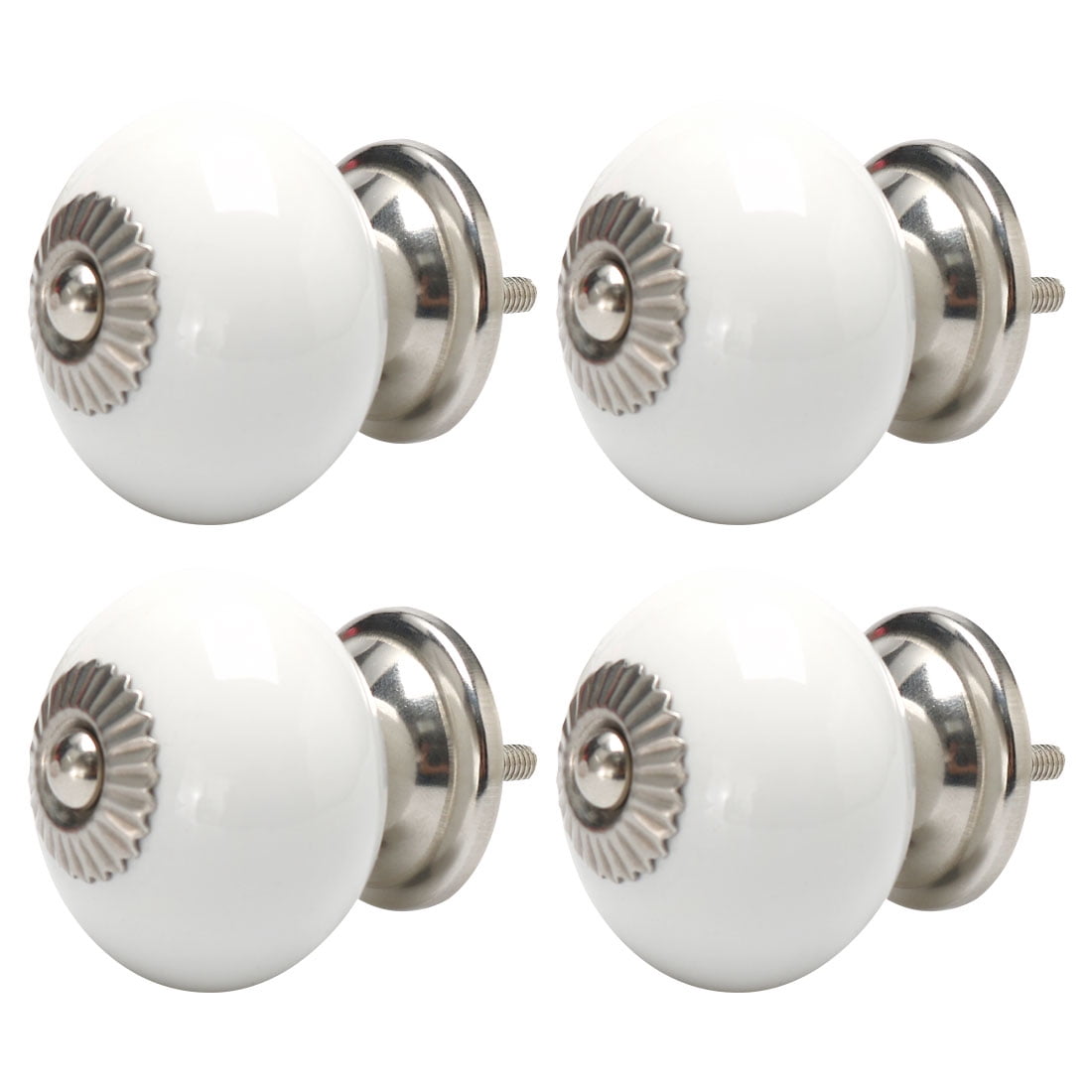 Round Decorative Pull Knobs With Hardware Set Of 8 Knobs Vintage