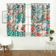 thumbnail image 2 of MKHERT Skull Mermaid Waves Window Curtain Kitchen Curtain 26x39 inch,Two Piece, 2 of 3