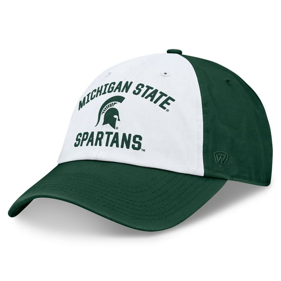 Men's Top of the World White/Green Michigan State Spartans Heritage Weston Adjustable Hat