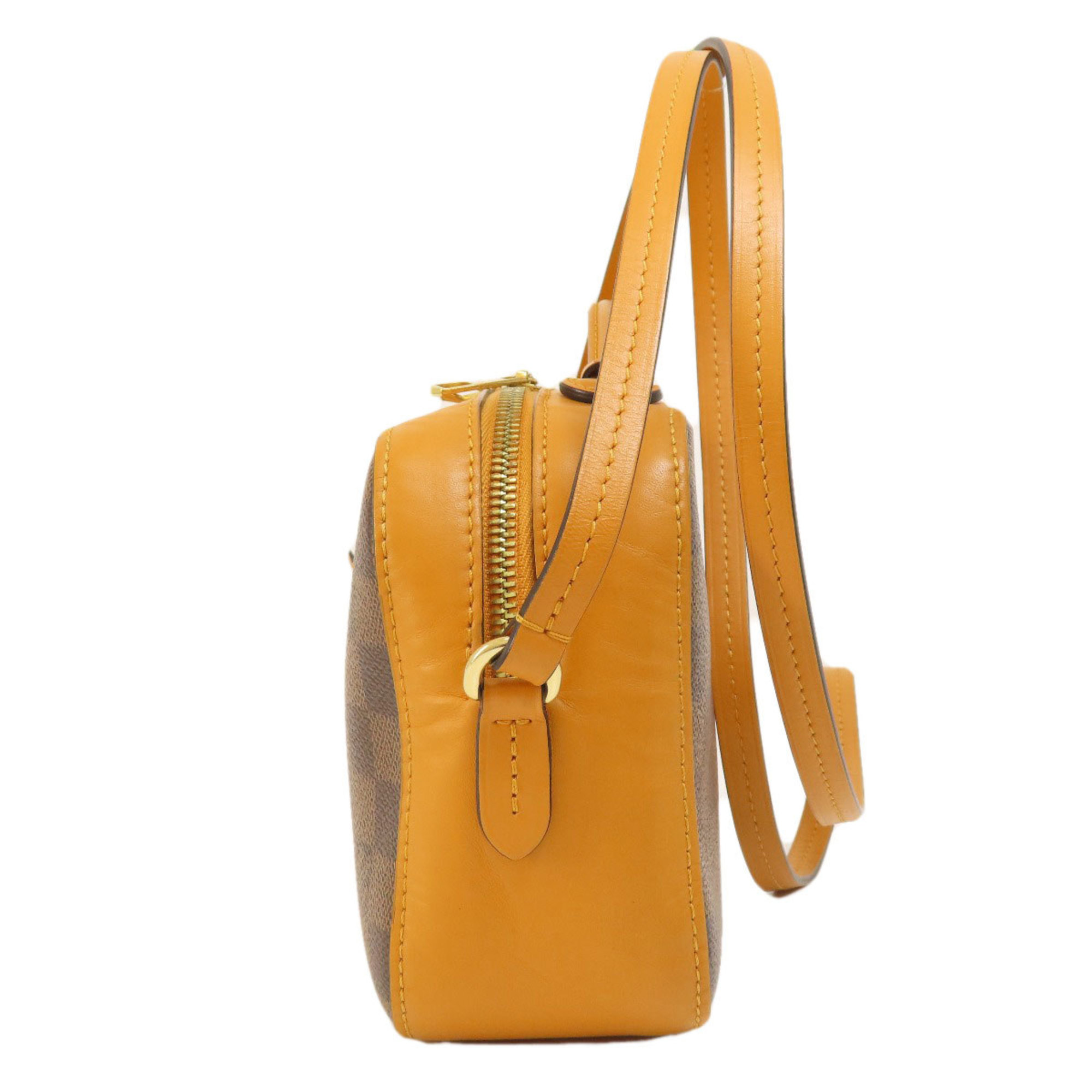 バッグ LOUIS VUITTON SANTA MONICA N40178 Pre-Owned Louis Vuitton N40178 Santa Monica Saffron Damier Ebene