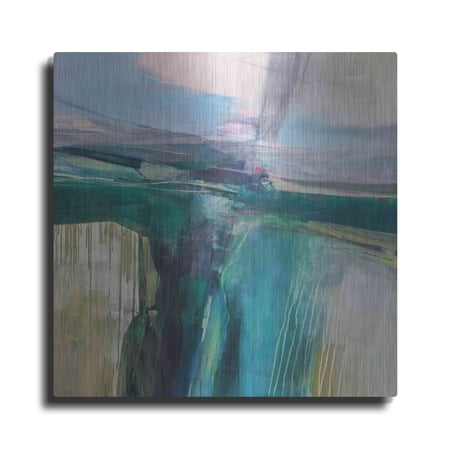 Luxe Metal Art 'Convergence' by Andrew Kinmont, Metal Wall Art, 36"x36"
