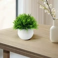 thumbnail image 5 of Fufafayo under $5 Fake Grass, Artificial Potted Plants, Fake Grass Greenery Decor, Indoor Outdoor Home Office Desk Decor, Flower Pot Filler for Table Shelf, Low Maintenance Centerpiece, 5 of 6