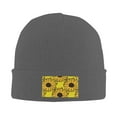 thumbnail image 2 of ZICANCN Modern Yellow Sunflower Leaves Knit Beanie Hat, Winter Cap Soft Warm Classic Hats for Men Women, Deep Heather, 2 of 8