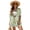 Green Lemon Flower, variant on FKELYI Gradient Dog Paw Print Women's 2 Piece Set Short Sleeve Shirt & Shorts with Elastic Waist Summer Beachwear Soft Vacation Outfits Open Front Top Lounge Set, L