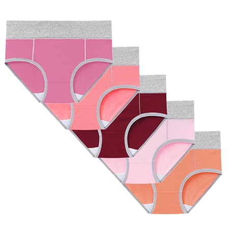 

Umitay Women s tempting Fashion Large Size Color Bump Buttocks Splicing Panties 5PC