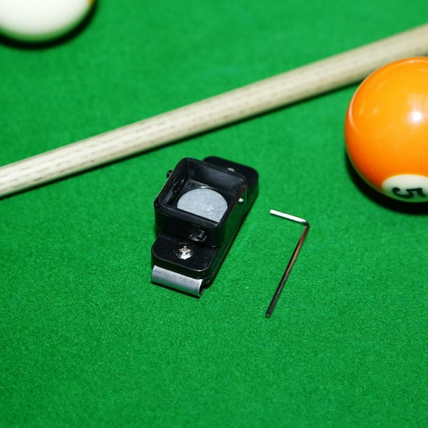Billiard Magnetic Chalk Holder Pool Snooker Cue Chalk Tip Case with Belt  Clip, Blue