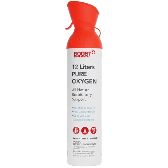 Boost Oxygen Rapid Response Portable Canned Oxygen, Natural, 12L