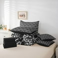 thumbnail image 6 of Feelyou Women Hipple Damask Twin Bedding Sets 7pcs, Boho Butterfly Animal Comforter Set, 6 of 8