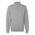 thumbnail image 1 of Dri Power Quarter-Zip Cadet Collar Sweatshirt, Oxford - Medium, 1 of 1