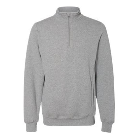 Dri Power Quarter-Zip Cadet Collar Sweatshirt, Oxford - Medium