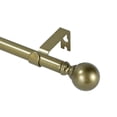 thumbnail image 7 of Urbanest Single Curtain Rod with 16 Clip Rings & Decorative Ball Finials – Classic Metal Window Drapery Rod Set, Heavy-Duty & Adjustable, 5/8" Diameter, 48" to 84", Antique Gold, 7 of 7