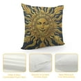 thumbnail image 4 of Throw Pillow Covers Vintage Celestial Baroque Blue Gold Sun Face Planet Astronomy Decorative Square Pillowcases Cushion Cover, 4 of 5