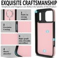 thumbnail image 5 of ELEHOLD Wallet Magnetic Case For Google Pixel 10 Pro XL Detachable Back,  Compatible with Mag-safe, 2 in 1 Shockproof Soft PU Leather Flip Card Slot Magnetic Case ,Pink, 5 of 9