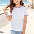 thumbnail image 2 of HAJWOH Girls Boys Short Sleeve Tee Kids Sport Crew Neck T-Shirts, 2 of 6