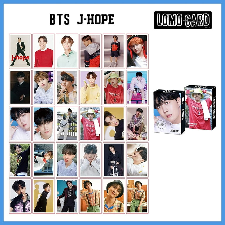 4 Pack/120 Pcs BTS J-HOPE Lomo Card KPOP Bangtan Boys
