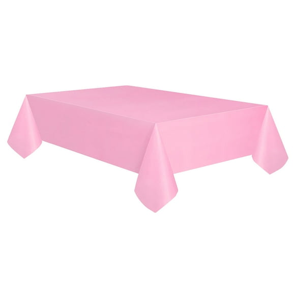 Allgala 6-Pack Premium Plastic Table Cover Medium Weight Disposable Tablecloth-6PK 54"x108"-Pink-TC58309