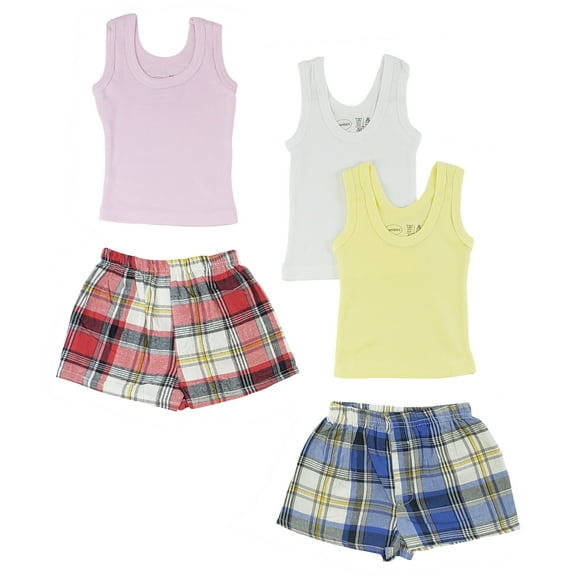 Girls Tank Tops and Boxer Shorts