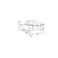 thumbnail image 5 of Titan Furnishings Genuine Italian Leather Upholstered Sofa Set in Light Gray, 5 of 26