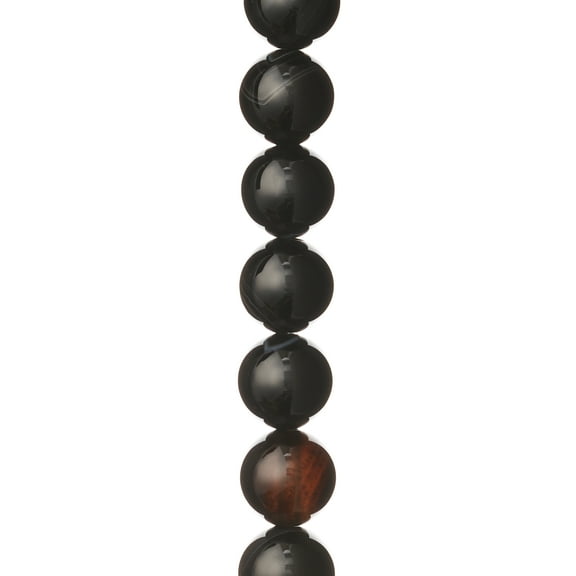 Black Dyed Agate Round Beads - 10mm by Bead Landing
