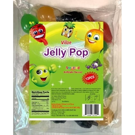 (Pack of 21) VILOE Life Jelly Pop Fruit Bag 19 Oz