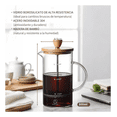 thumbnail image 2 of Cafetera Francesa De Vidrio Con Tapa De Bambú Inoxidable Xtellar transparente, 2 of 3