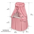 thumbnail image 6 of Badger Basket Kisses Rocking Doll Bassinet for 20 inch Dolls- Pink/White, 6 of 9
