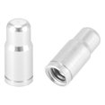 thumbnail image 6 of 2pcs Aluminum Alloy Tire Valve Caps French Type Dust Covers for Bicycle Mountain Road Bike MTB Silver Tone, 6 of 6