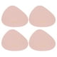 thumbnail image 1 of 4 Pcs Posavasos de Cuero, Posavasos Irregulares para Mesa de Café, Regalos de Inauguración de Casa (5.3 x 4.3 Pulgadas, Rosa), 1 of 7