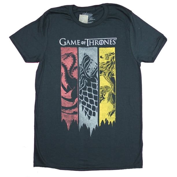 Isaac Morris Game of Thrones Mens TShirt Stark Lannister Targaryen Distressed Banners Image
