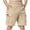 White, variant on Kids Boys Solid Color Cargo Shorts Knee Length Drawstring Waist Multiple Pockets Straight Leg Casual Bottoms for Summer Outdoor Wear Black 5 Years-6 Years