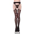thumbnail image 1 of ITFABS Women Sheer Stocking, Fashionable Patterns Hollow Crotch High Waist Stockings, 1 of 1