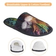 thumbnail image 3 of Fotbe Whimsical Dragon Color Cool Pantuflas Peludas para Mujer con Estampado, Zapatillas de Peluche, Zapatos de Invierno para Casa, Uso Interior y Exterior-Large, 3 of 8