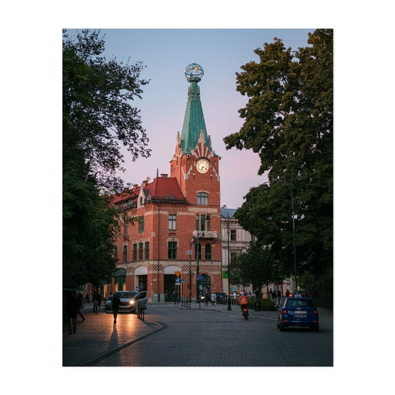 Dom Pod Globusem, Kraków 03 - Kraków Małopolskie Poland Photography Unframed Wall Art Print 8 x 10 inches