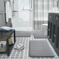 thumbnail image 4 of Alfombrillas de baño Juego de 3 piezas Alfombrilla suave para pies Espuma viscoelástica absorbente Seco Rápido Piso antideslizante Cocina Cuarto de baño Felpudo Alfombrilla para piso para inodoro, 4 of 5
