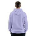 thumbnail image 3 of Godokuleh Oversized Hooded Sweatshirt Men Lightweight Streetwear Plain Hoodie Fleece Pullover Sweater with Pockets Light Purple L, 3 of 5