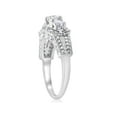 thumbnail image 3 of Bague de Fiançailles Ronde 3/4ct Pavé Diamant Or Blanc 14k, 3 of 3