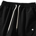 thumbnail image 7 of Men's Y2K Baggy Parachute Pants Track Pants, Quick Dry Open Bottom Wide Leg Jogger Trousers with Big Pockets Elastic Drawstring Waist for Gym Hiking Daily Casual Wear, 7 of 7