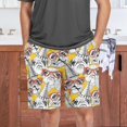 thumbnail image 7 of CROPD Colorful Pug Dog Pajama shorts Mens Lounge Sleep Shorts Straight-Fit Men Pajama Bottoms with Drawstring & Pockets, 7 of 7