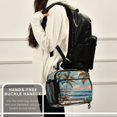 thumbnail image 6 of Insulated Lunch Bag 6L Leak-Proof Lunch Box with Shoulder Strap Multiple Pockets Lunch Tote Palm Trees and Beaches, 6 of 9