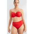 thumbnail image 3 of PANACHE Fiery Red Anya Riva Gathered Shirred Bikini Swim Bottom, US Medium, NWOT, 3 of 4