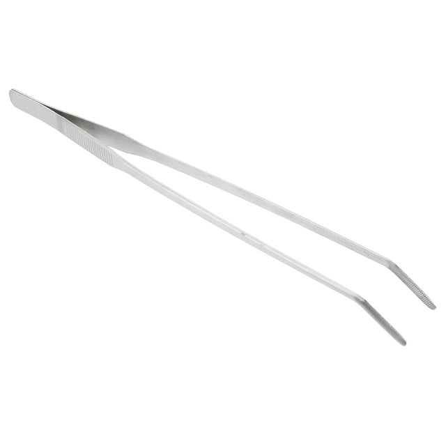 Pinzas de punta curva de acero inoxidable de 27 cm para acuario, plantas acuáticas, herramientas para plantas de pecera.