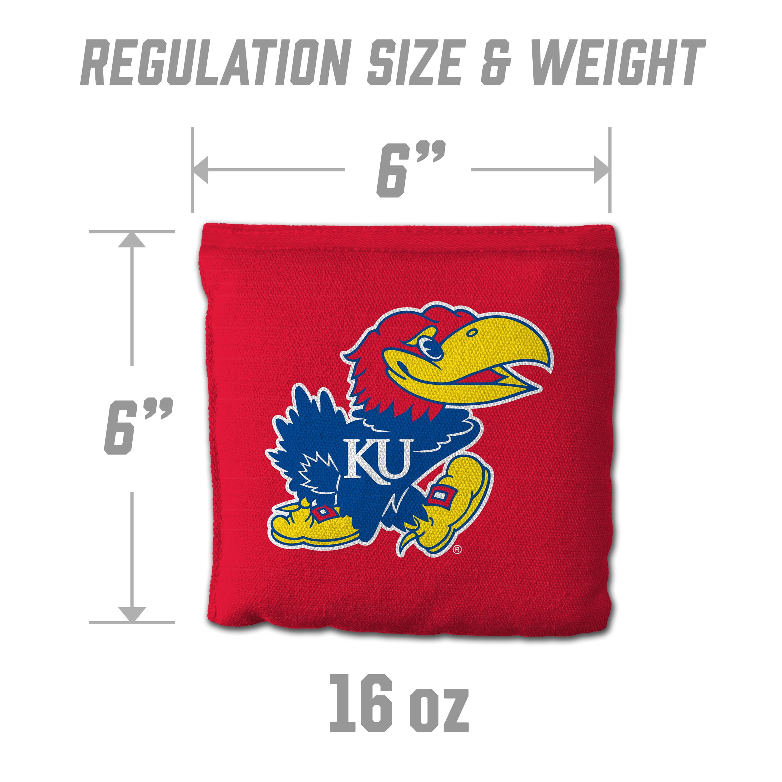 Kansas Jayhawks 8pk Licensed Cornhole Bags