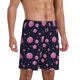 thumbnail image 2 of Balery Pink Planets And Stars Pantalones cortos de pijama de punto de algodón para hombre con cinturilla y bolsillos-4X-Large, 2 of 6