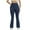 Navy, variant on Woman Fallow Solid Color Elastic High Waist Flare Leg Tight Lift Hip Outdoors Fitness Pockets Yoga Pants S