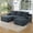 Dark Gray, variant on Muumblus L-Shaped Modular Sectional Sofa with Chaise, Boneless Deep Seat Cloud Couch, No Assembly Corduroy Sleeper Sofa for Living Room, Black（Left Facing Chaise）