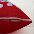 thumbnail image 4 of Fundas de almohada de invierno de Papá Noel con copos de nieve bordados, suaves, gruesas, cuadradas y sólidas, paquete de 2, 18 x 18 pulgadas, 4 of 5