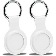 Beqreuu Airtags Silicone Case,airtag Holder,[2 Pack] Protective Cover with Keychain Hook,Compatible with Apple airtags