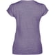 thumbnail image 3 of Gildan- Camiseta de manga corta con cuello en forma de V para mujer (Púrpura jaspeado), 3 of 4